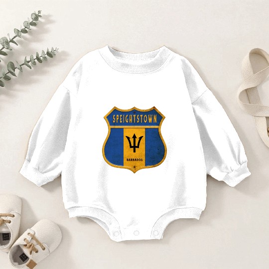 Speightstown Barbados coat of arms flag design Baby Romper Sweatshirts