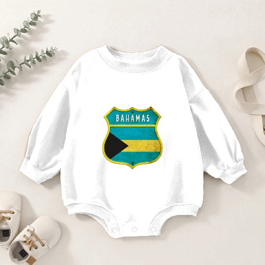 Bahamas coat of arms flag design Baby Romper Sweatshirts
