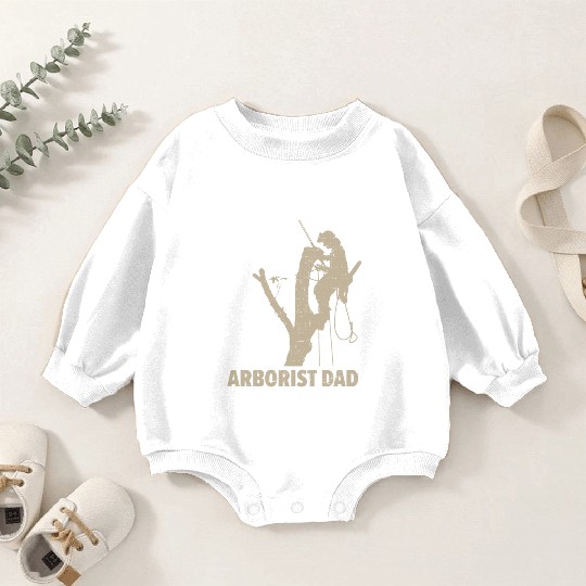 Arborist Dad Logger Patriotic Wood USA Flag Baby Romper Sweatshirts