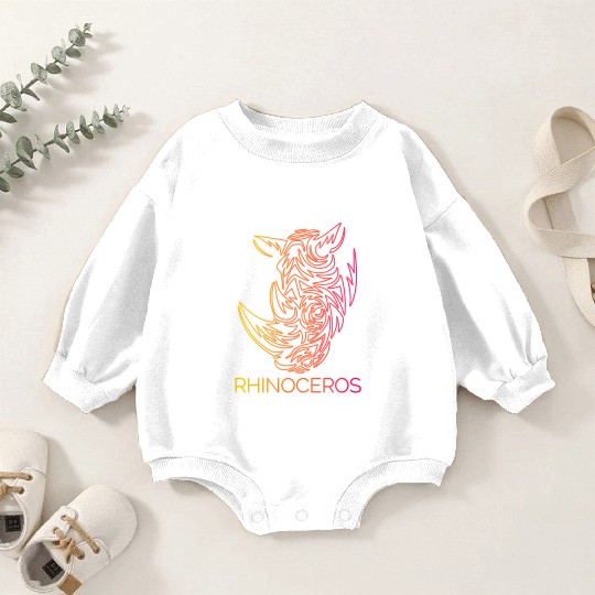 rhinoceros Baby Romper Sweatshirts