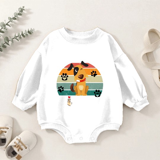 I Love My Dog Baby Romper Sweatshirts