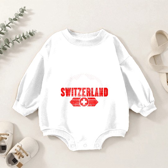 Switzerland Proud Gift Idea Baby Romper Sweatshirts