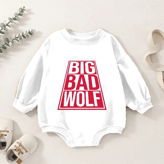 big bad wolf quote Baby Romper Sweatshirts