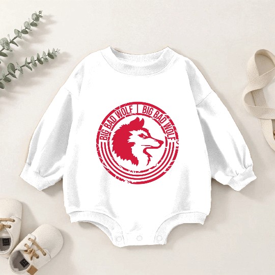 big bad wolf quote Baby Romper Sweatshirts