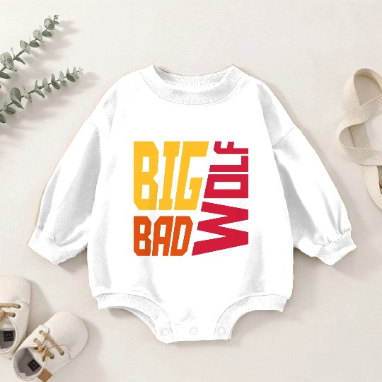 big bad wolf quote Baby Romper Sweatshirts