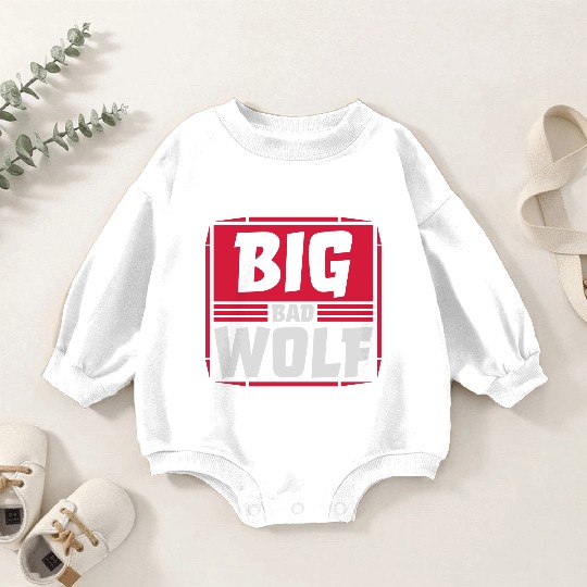 big bad wolf quote Baby Romper Sweatshirts