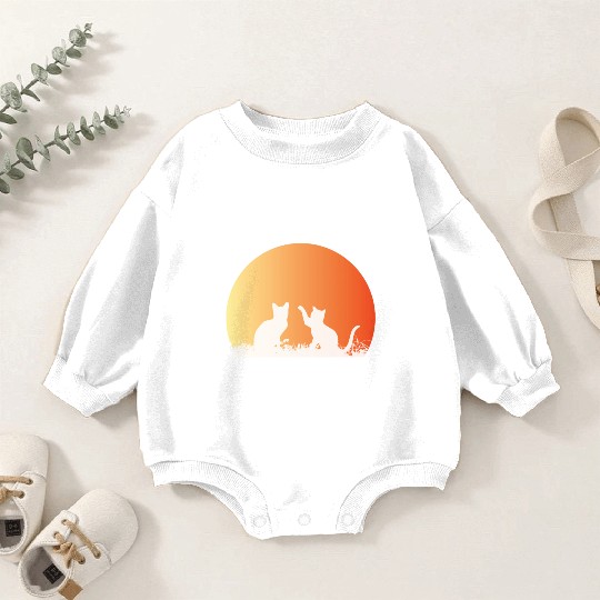 Most Likely To Have Cats Follow Me Back Home Baby Romper Sweatshirts