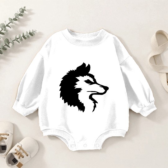 Alpha Wolf Cool Logo Baby Romper Sweatshirts