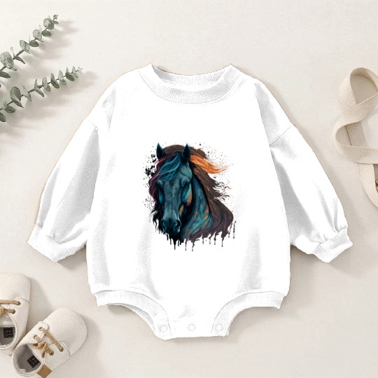 Pony Face Baby Romper Sweatshirts