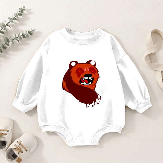 angry panda Baby Romper Sweatshirts
