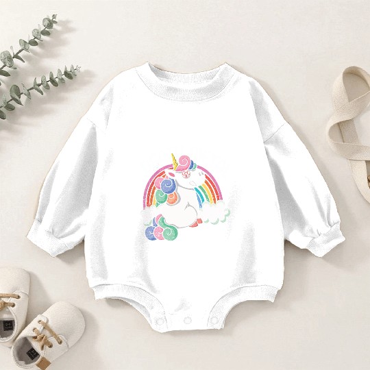 Rainbow Unicorn Satan Love Metal Music Heavy Rock Baby Romper Sweatshirts