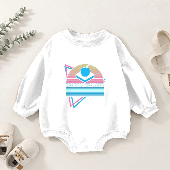Reading Teacher Retro Baby Romper Sweatshirts