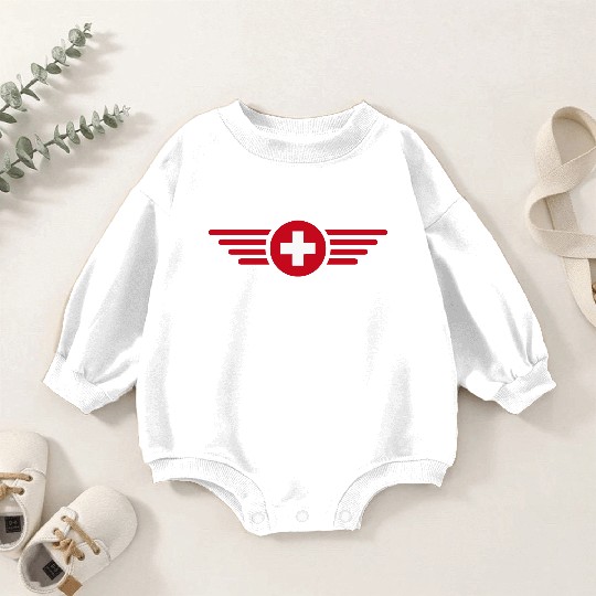 Switzerland flag Baby Romper Sweatshirts