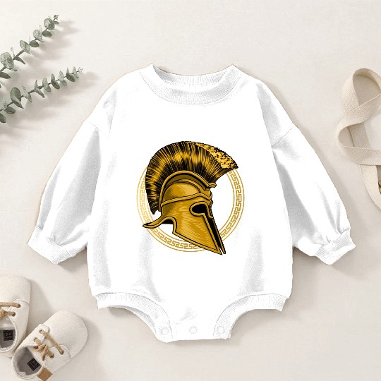 Gold Gladiator Sparta Greek Gym Workout Baby Romper Sweatshirts