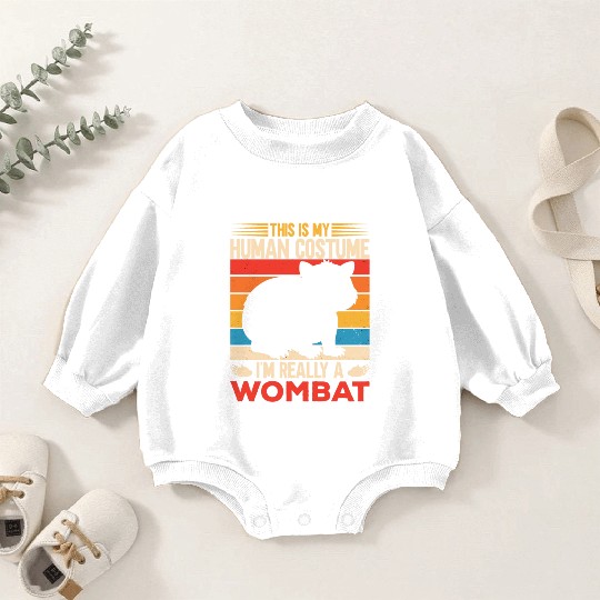 Combat Wombat For A Wombats Lover Baby Romper Sweatshirts