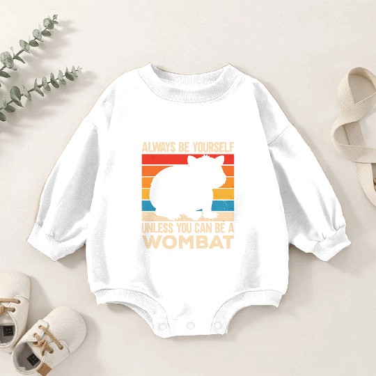 Native Australian Animal Lovers Cute Wombat Baby Romper Sweatshirts