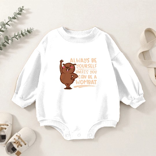 Native Australian Animal Lovers Cute Wombat Baby Romper Sweatshirts