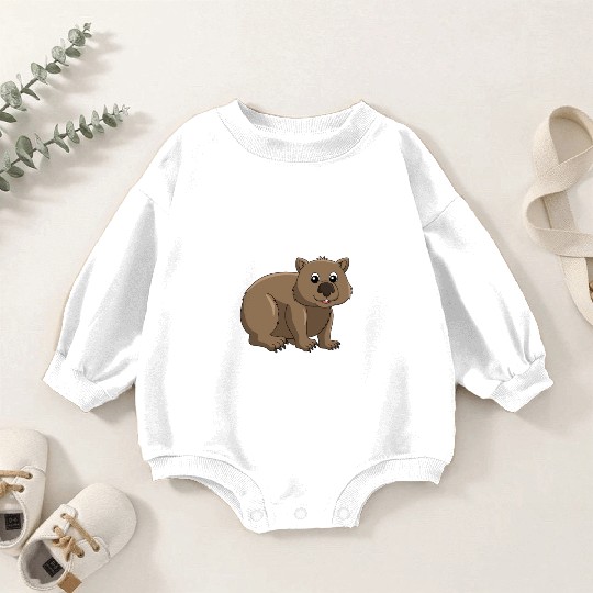 Native Australian Animal Lovers Cute Wombat Baby Romper Sweatshirts