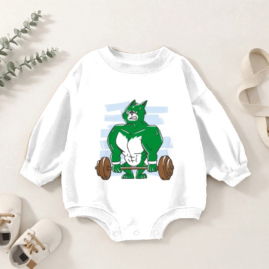 Pumping hulk. Gym Baby Romper Sweatshirts