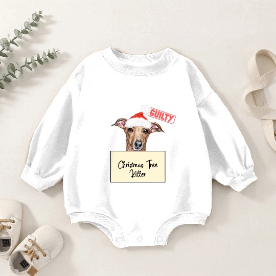 Italian Greyhound christmas funny prison Baby Romper Sweatshirts