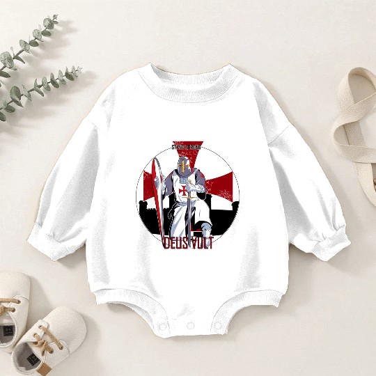 Stand strong and Deus vult Baby Romper Sweatshirts