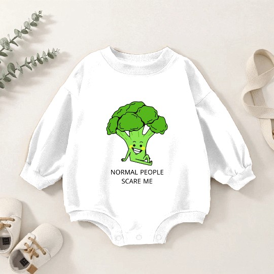 Normal people scare me. Baby Romper Sweatshirts