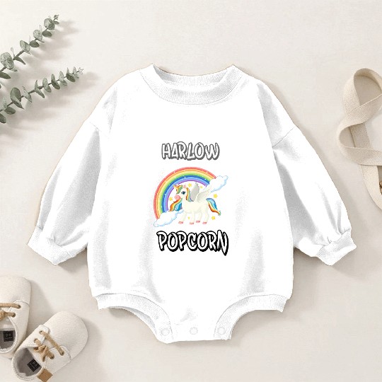 Harlow And Popcorn Merch Popcorn The Pony Baby Romper Sweatshirts
