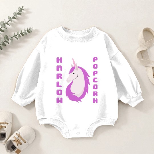 Harlow And Popcorn Merch Popcorn The Pony Baby Romper Sweatshirts