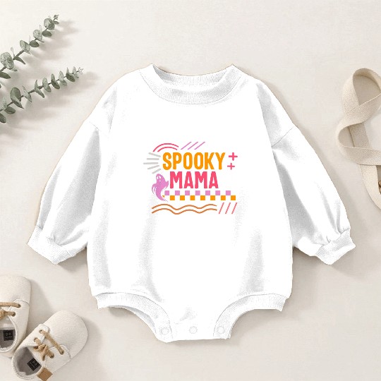 Thanksgiving Halloween Baby Romper Sweatshirts, Spooky Mama Ghost
