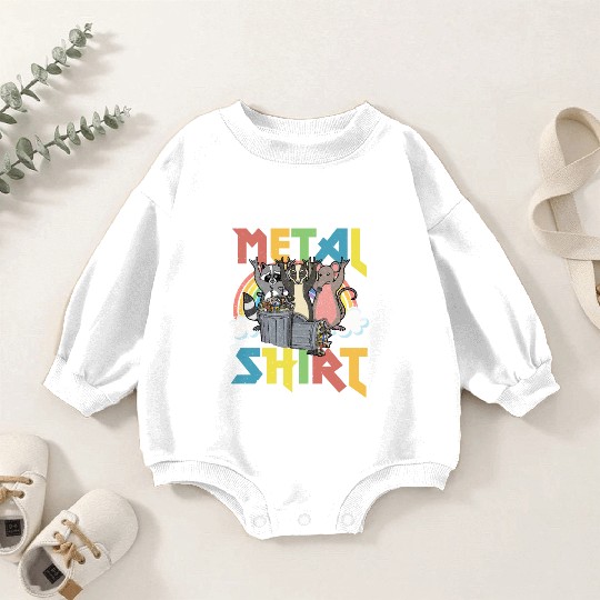 Rock Love Peace Music Heavy Trash Racoon Metal Baby Romper Sweatshirts