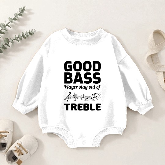 Bass Guitar Player Music Musician Bassist Funny Baby Romper Sweatshirts