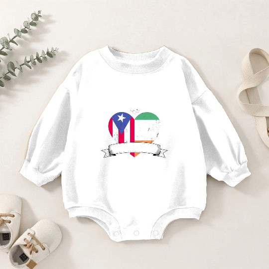 Puerto Rico Flag Ireland Mom Mothers Day Women Baby Romper Sweatshirts