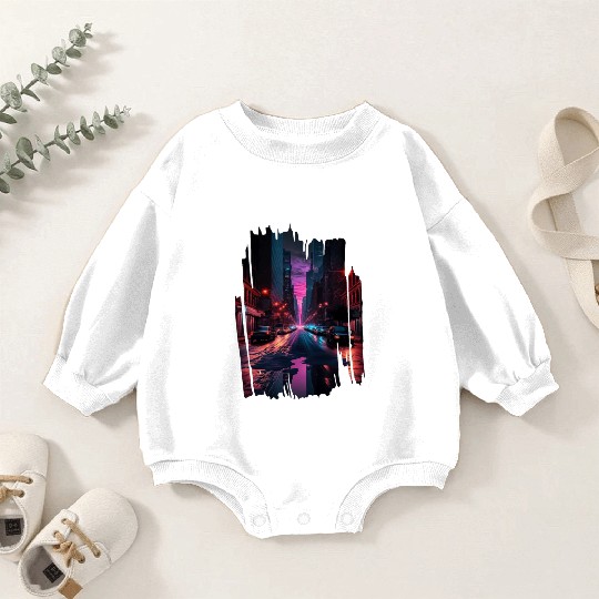 New York Vaporwave Aesthetic Retro Style Love NY Baby Romper Sweatshirts