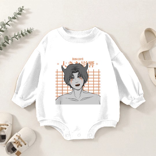 Anime Japanese Streetwear Baby Romper Sweatshirts