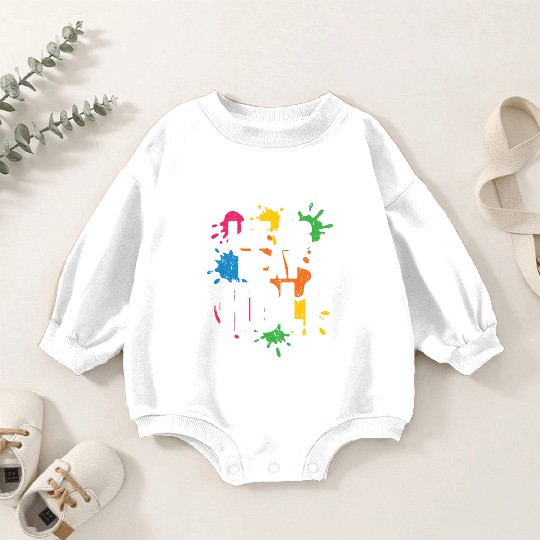 Let Us Play Holi Hindu Buddhist Holi Festival Baby Romper Sweatshirts