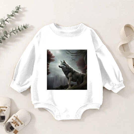 Wolf lovers Baby Romper Sweatshirts