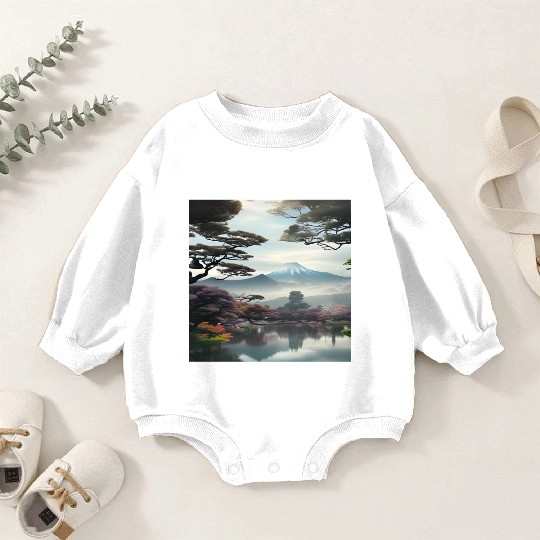 Japan nature scenery Baby Romper Sweatshirts