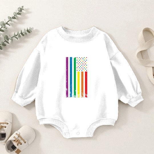 Vermont Pride Month Pride Flag LGBT Community LGBT Baby Romper Sweatshirts