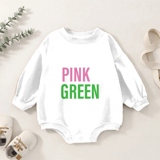It's The Pink and Green For Me Sorority Baby Romper Sweatshirts