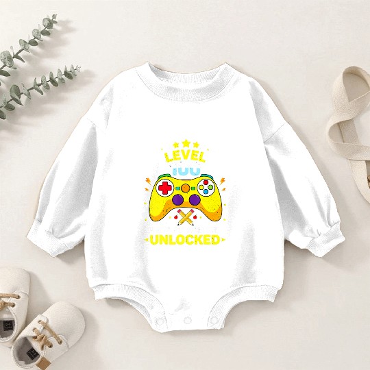 Level 100 Days Of School Unlocked Gamer Video Baby Romper Sweatshirts