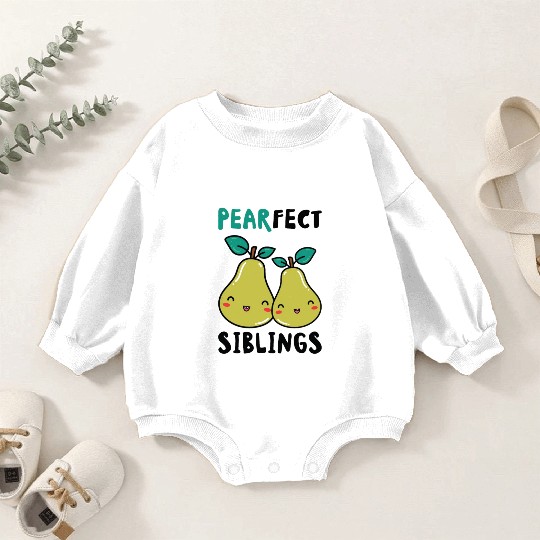 Siblings Pear Fruit Big Brother Sister Goals Baby Romper Sweatshirts