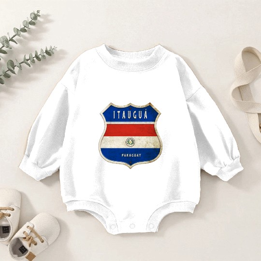 Itauguá Paraguay coat of arms flag design Baby Romper Sweatshirts