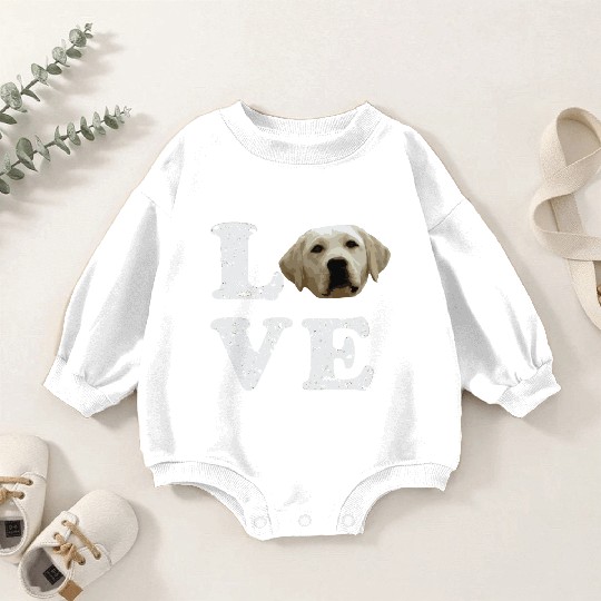 I Love My Yellow Lab Labrador Retriever Dog Baby Romper Sweatshirts