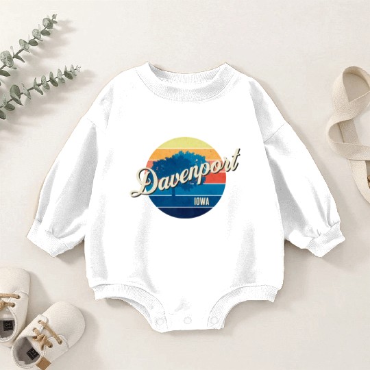 Davenport - Iowa Baby Romper Sweatshirts