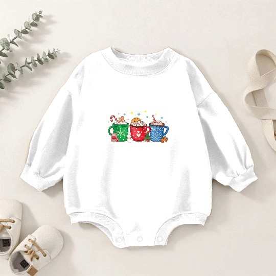 Christmas Hot Chocolate Peppermint Mocha Baby Romper Sweatshirts
