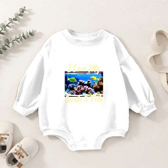 Saltwater aquarium coral fish Baby Romper Sweatshirts