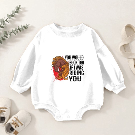 Cowboy Barn Bull Rider Rodeo Country Western Movie Baby Romper Sweatshirts