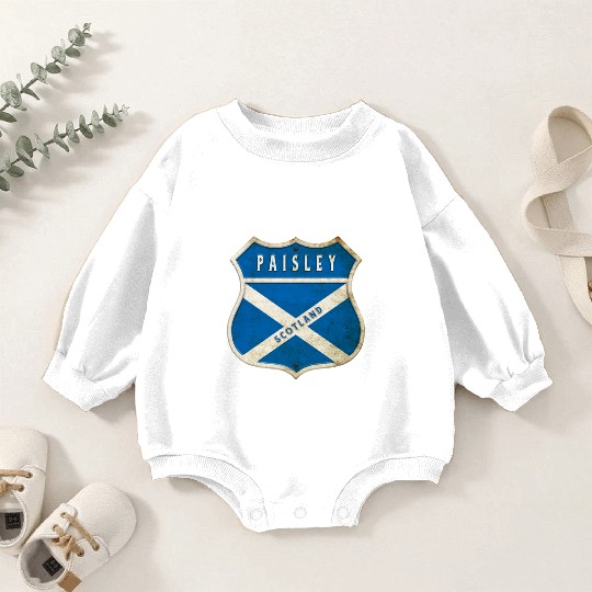 Paisley Scotland coat of arms flag design Baby Romper Sweatshirts