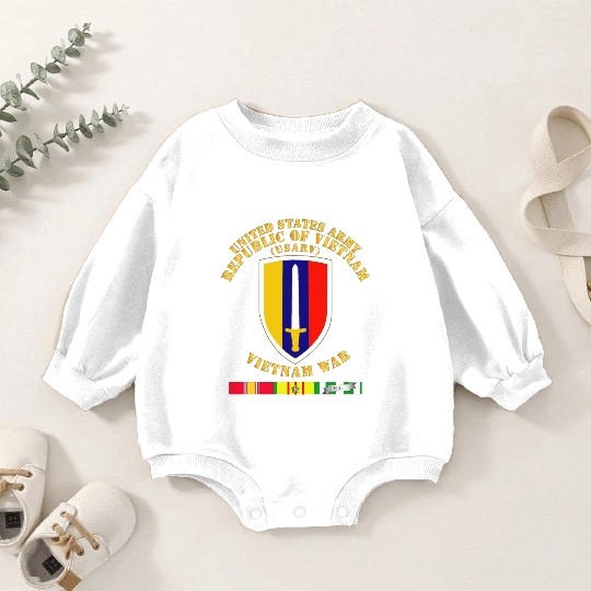 Army US Army Vietnam USARV Vietnam War w SVC Baby Romper Sweatshirts