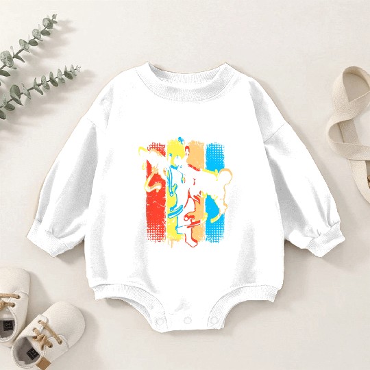 Retro Karate - Kickboxer - Fight Club Martial Arts Baby Romper Sweatshirts